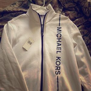 Michael Kors zip up sweater size large